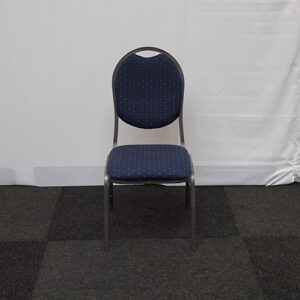 Conferentie stoel blauw met gele stip / grijs frame