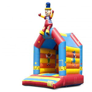 Springkussen Circus Met Zittende Clown + dak 5,2x4x4,5 meter