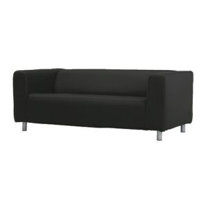 Loungebank 2-zits, zwart
