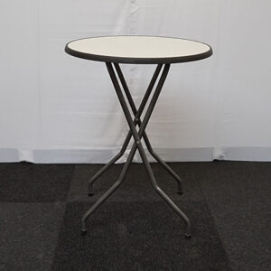 Statafel Perfect Ø 85 cm zilver/zwart hamerslag