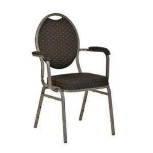 Conferentie stoel zwart / grijs met armleuning (Bolero)