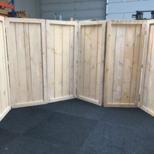 Kamerscherm steigerhout white wash 2x2 meter (inklapbaar tot 1x2 meter)