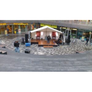 Overdekt podium, 8 x 3 m¹